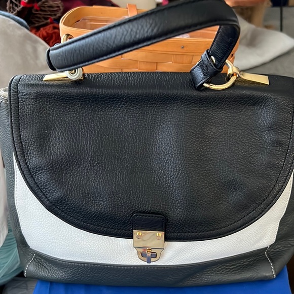 Badgley Mischka color block satchel - Picture 1 of 8